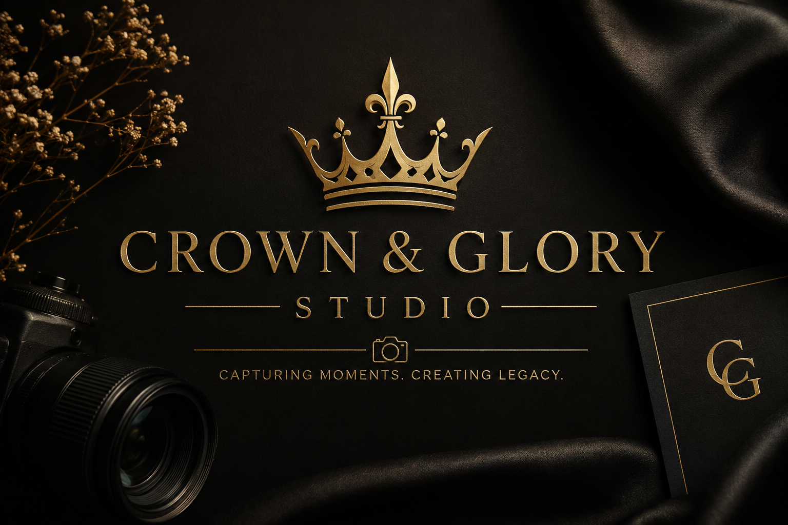 Crown & Glory Studio website design — hero preview
