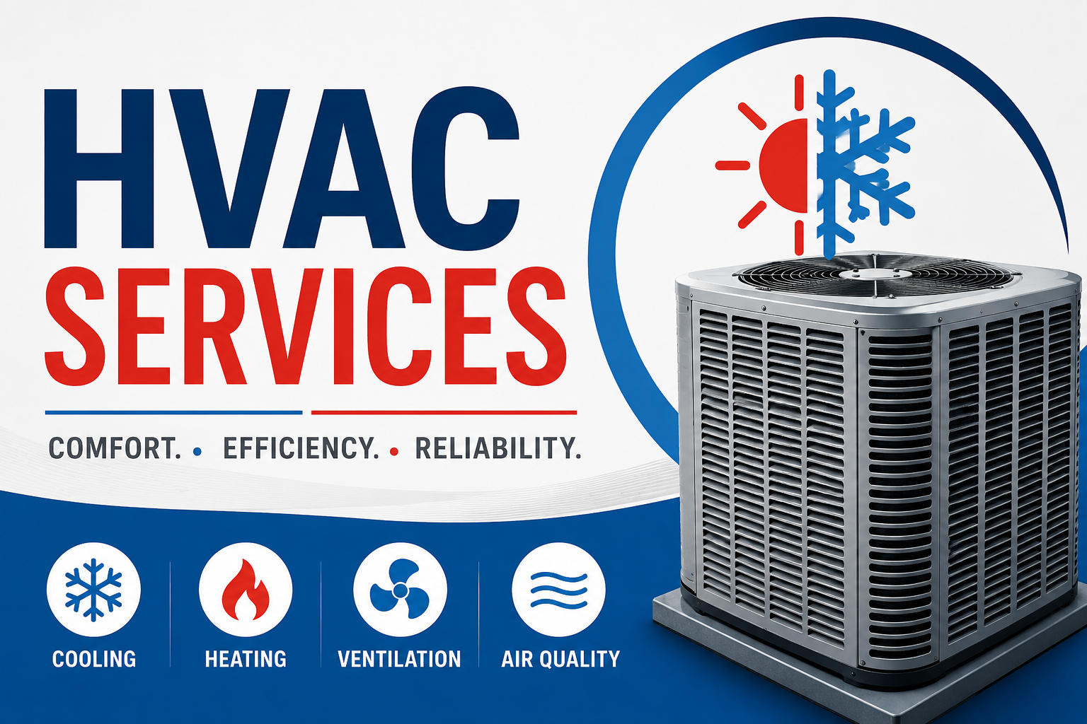 HVAC website design — hero preview